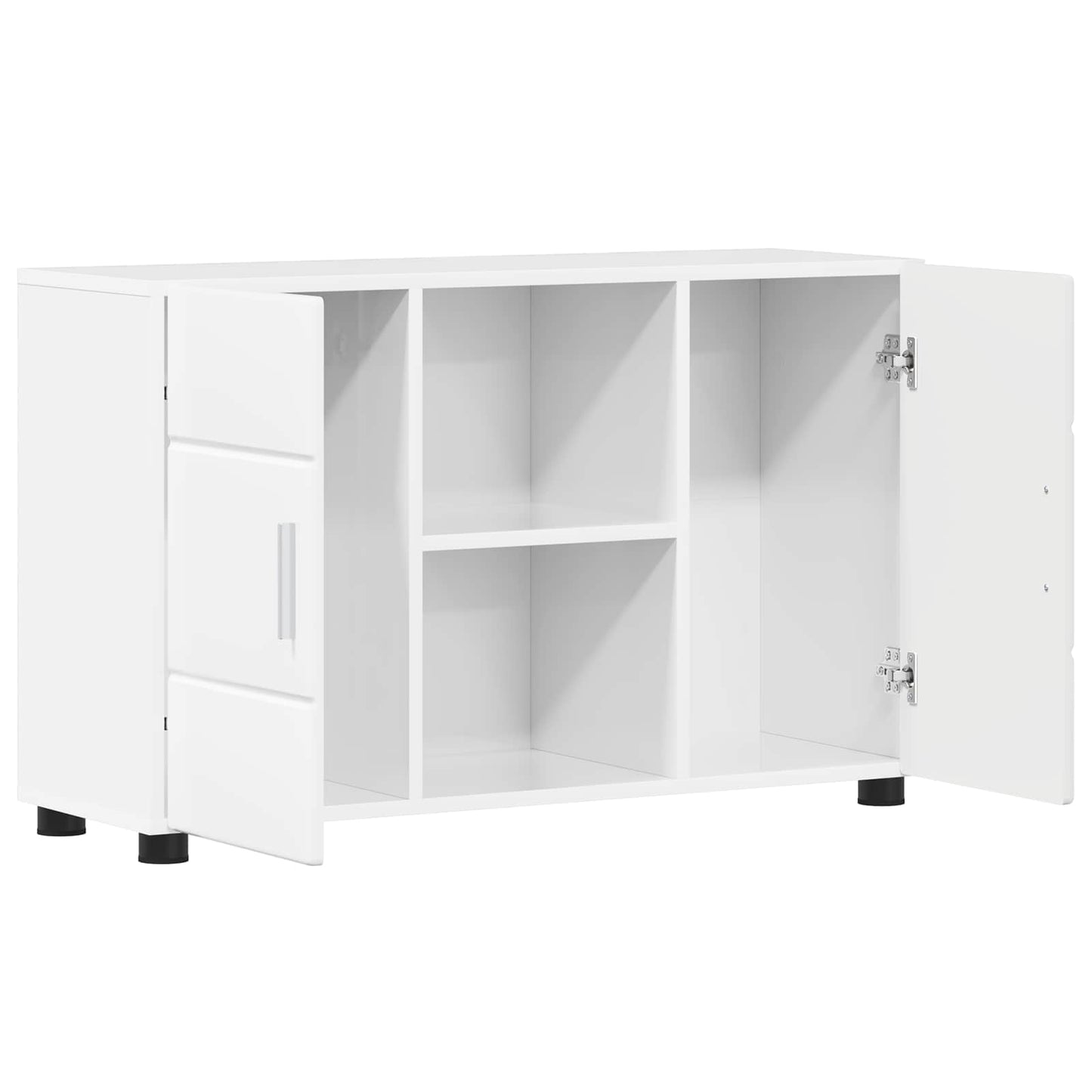 Sideboard med hylde FLORIN Høj gloss hvid 88,5 x 30,5 x 55,5 cm