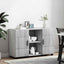 Sideboard med hylde FLORIN Grå Sonoma 88,5 x 30,5 x 55,5 cm