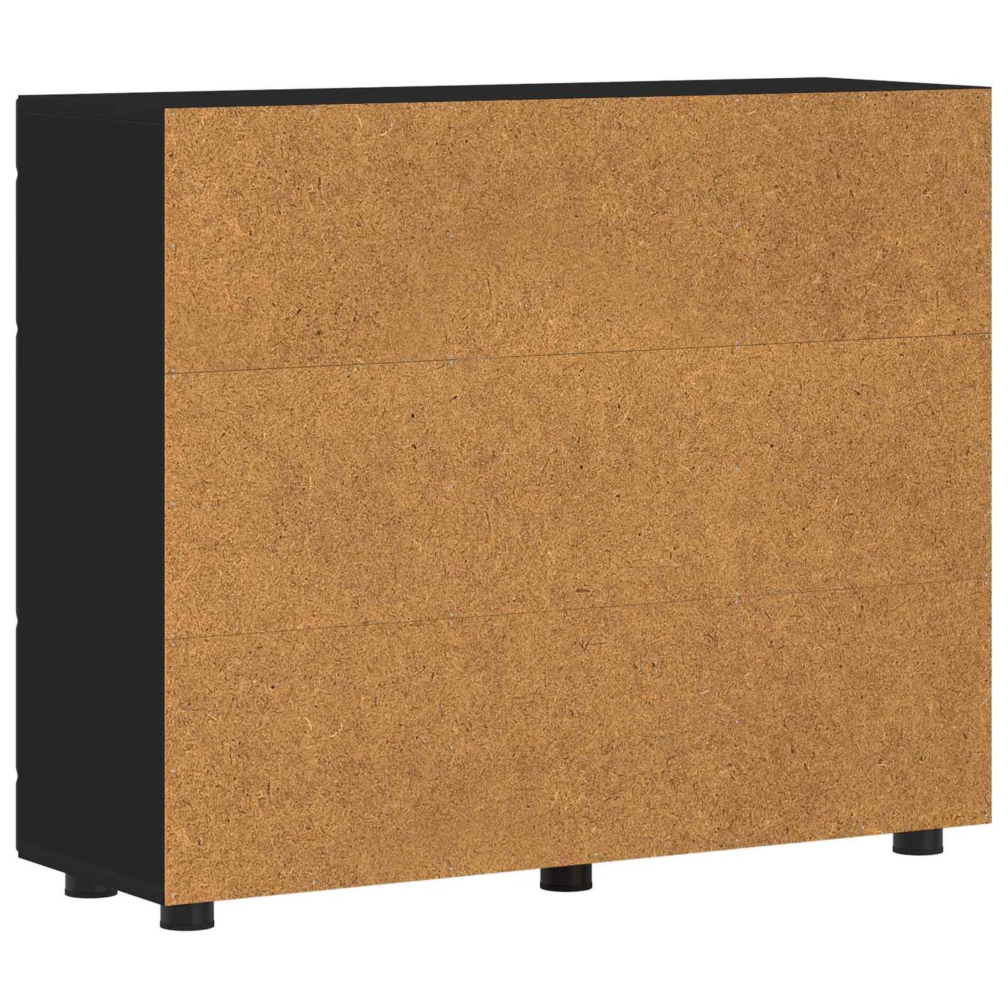 Træskab med opbevaring Sort 88,5 x 30,5 x 73 cm Konstrueret træ