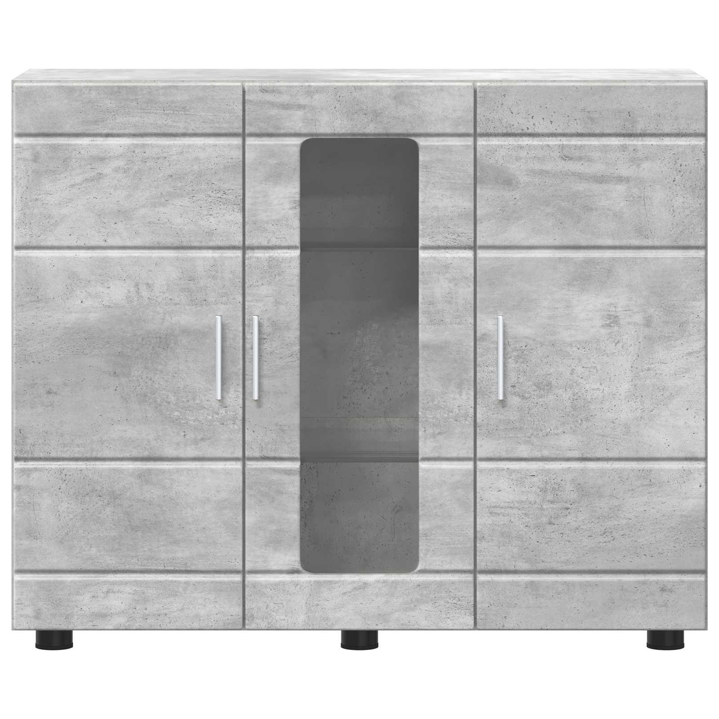 Træskab Beton Grå 88,5 x 30,5 x 73 cm Konstrueret træ