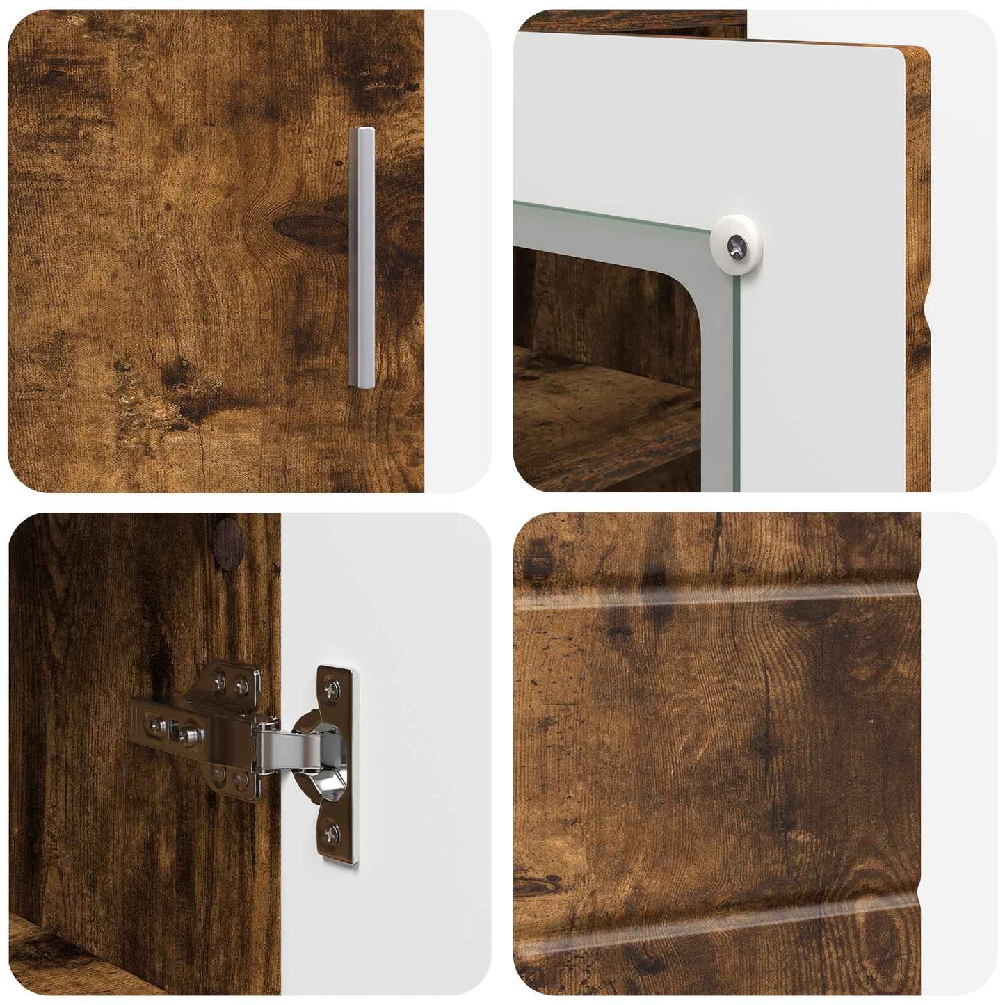 Træskab Røget eg 88,5 x 30,5 x 73 cm Konstrueret træ