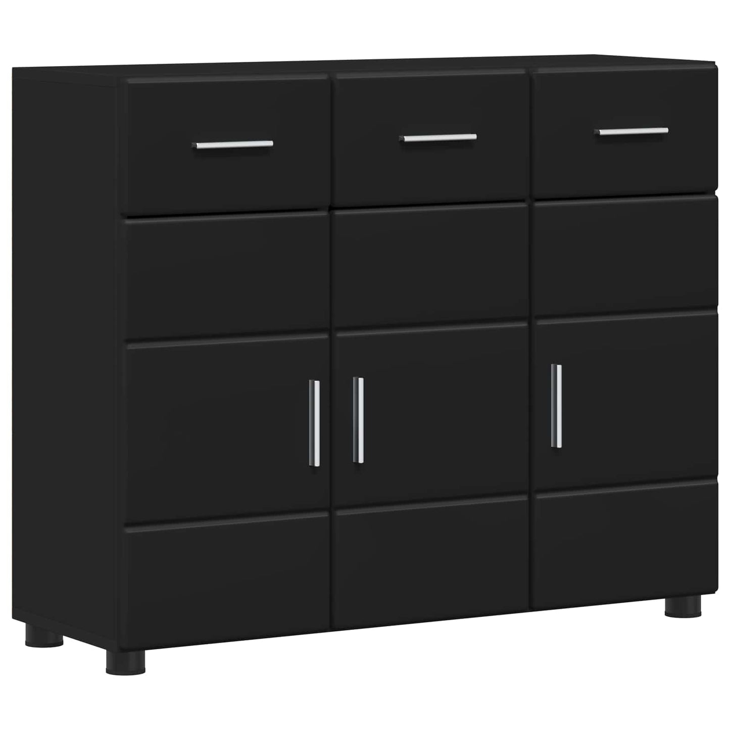 Sideboard FLORIN Sort 88,5 x 30,5 x 73 cm Konstrueret træ
