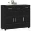 Sideboard FLORIN Sort 88,5 x 30,5 x 73 cm Konstrueret træ