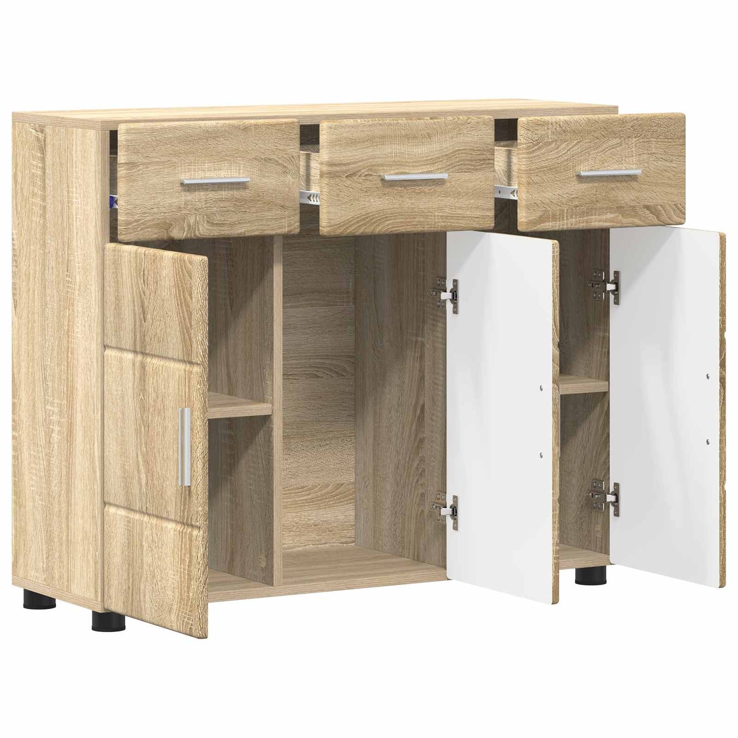 Sideboard FLORIN Sonoma eg 88,5 x 30,5 x 73 cm Konstrueret træ
