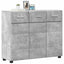 Sideboard FLORIN 88,5 x 30,5 x 73 cm Beton Grå Konstrueret træ