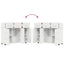 Sideboard FLORIN 88,5 x 30,5 x 73 cm Høj gloss hvid