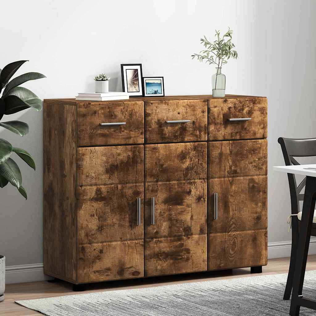 Sideboard FLORIN Røget eg 88,5 x 30,5 x 73 cm Konstrueret træ