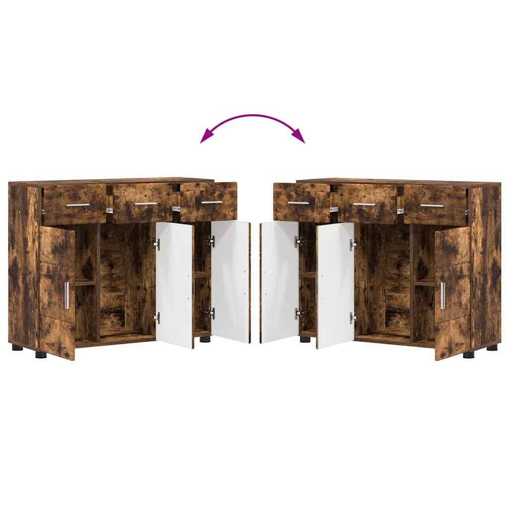 Sideboard FLORIN Røget eg 88,5 x 30,5 x 73 cm Konstrueret træ