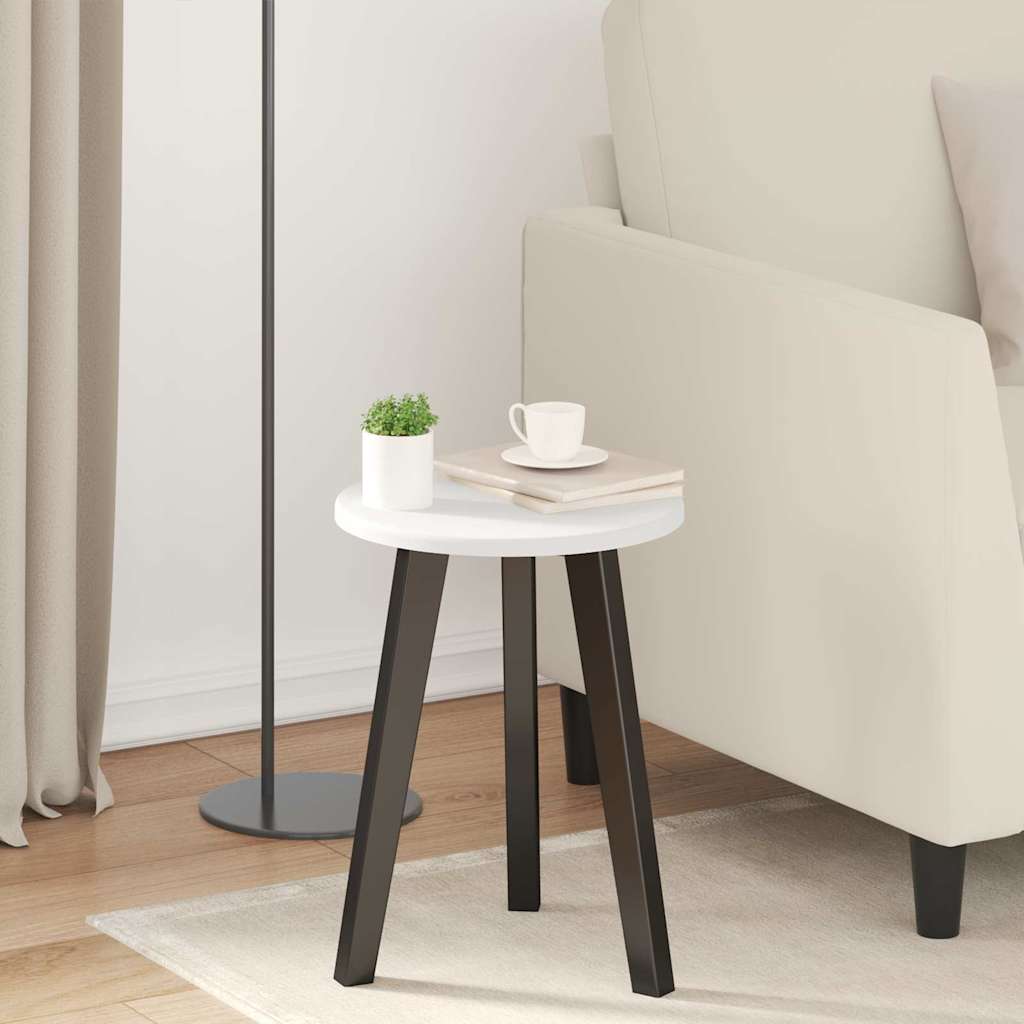 Bordplade Ø 30 x 1,5 cm Rund Konstrueret træ Hvid
