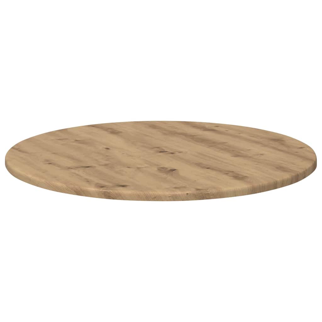 Bordplade Ø 60 x 1,5 cm Rund Konstrueret træ Artisan-eg