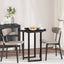 Bordplade Ø 70 x 1,5 cm Rund Konstrueret træ Sort