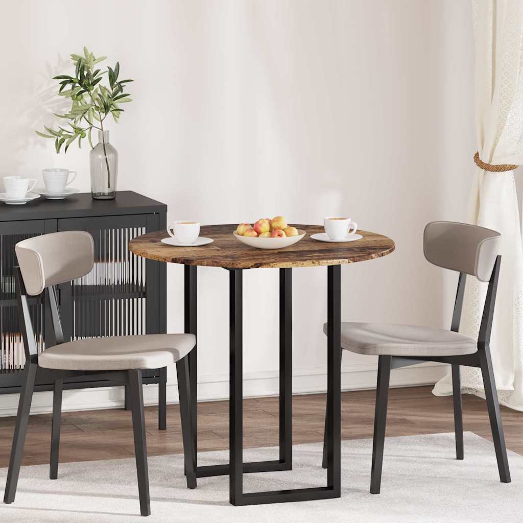 Bordplade Gammelt træ Ø 80 x 1,5 cm Konstrueret træ