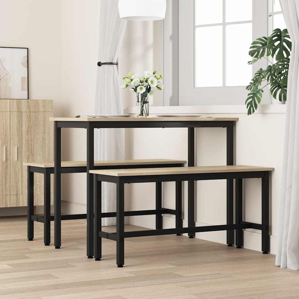 Spisebænk Sonoma eg 100 x 32,5 x 48,5 cm Ingeniørtræ og stål