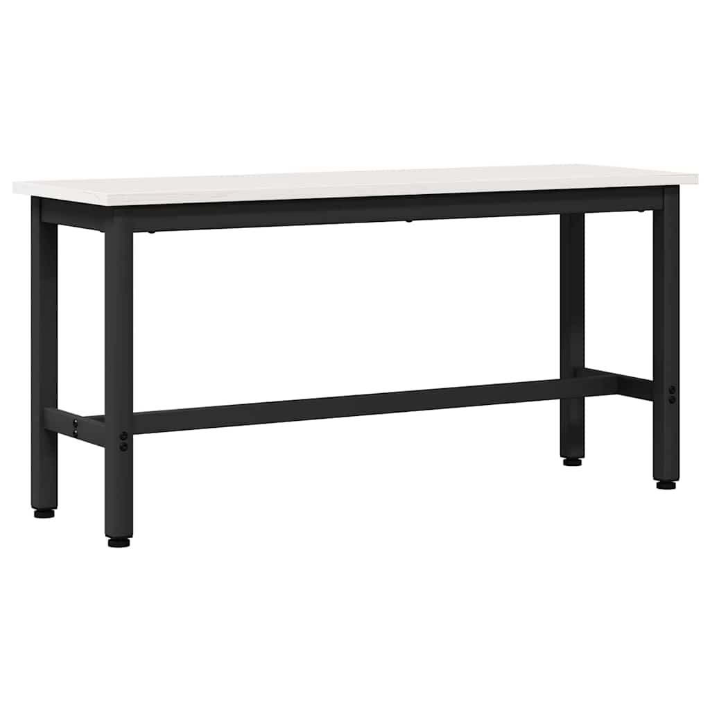Spisebænk 2 pcs Hvid 100 x 32,5 x 49 cm Massivt fyrretræ