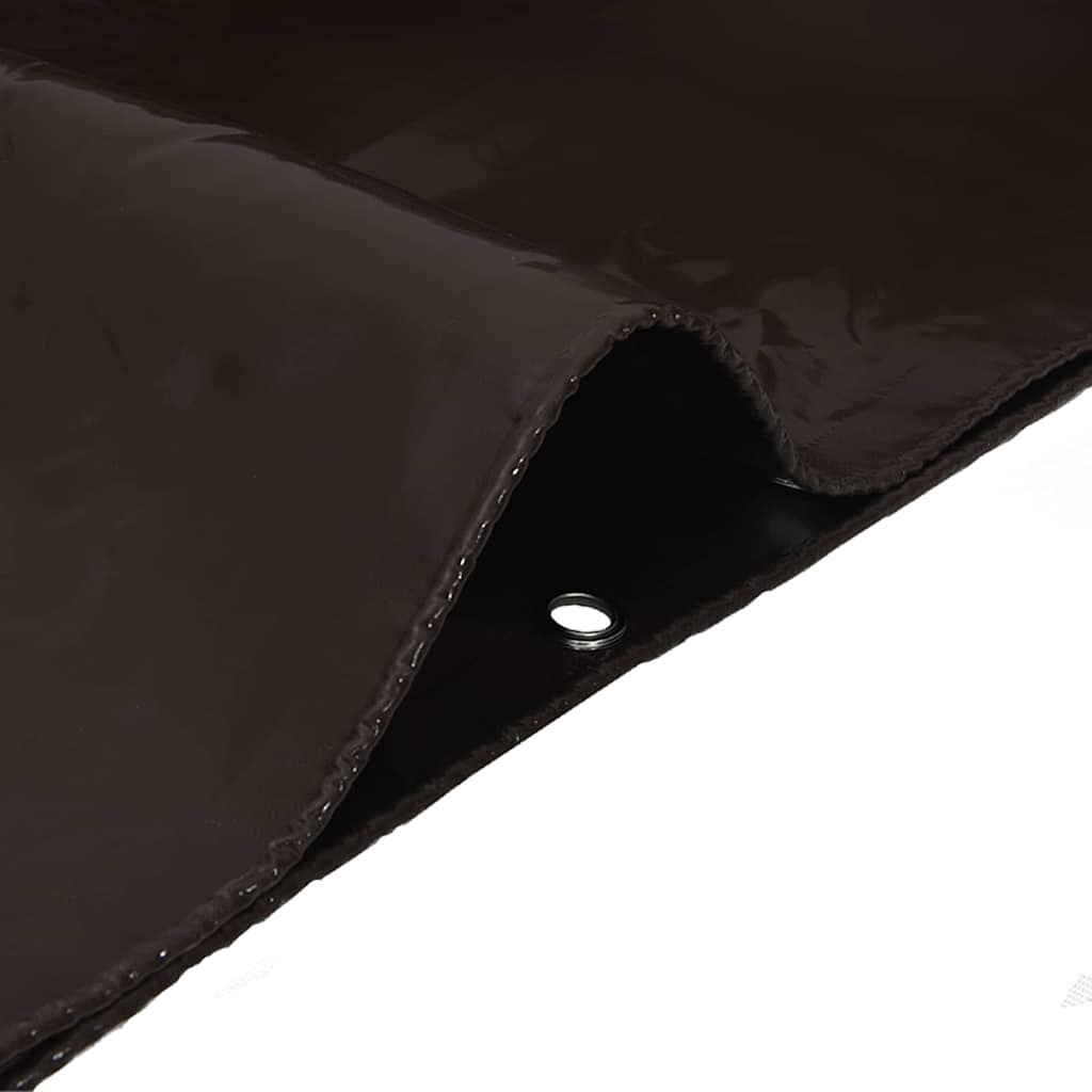 Tarpaulin 650g / m² Brun 3 x 5 m Lærred med PVC-belægning