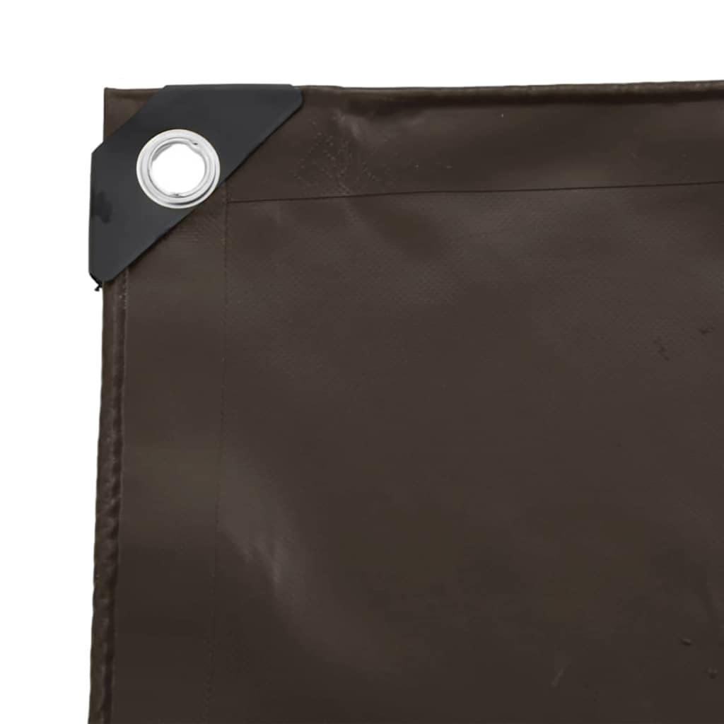 Tarpaulin 650g / m² Brun 3 x 6 m Lærred med PVC-belægning