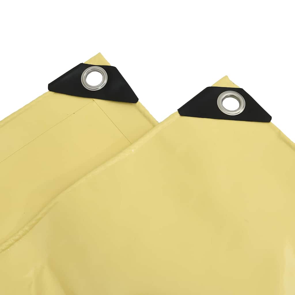 Tarpaulin 650g / m² Beige 3 x 5 m Lærred med PVC-belægning