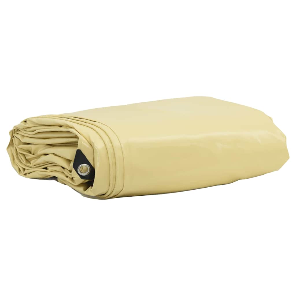 Tarpaulin 650g / m² Beige 4 x 5 m Lærred med PVC-belægning