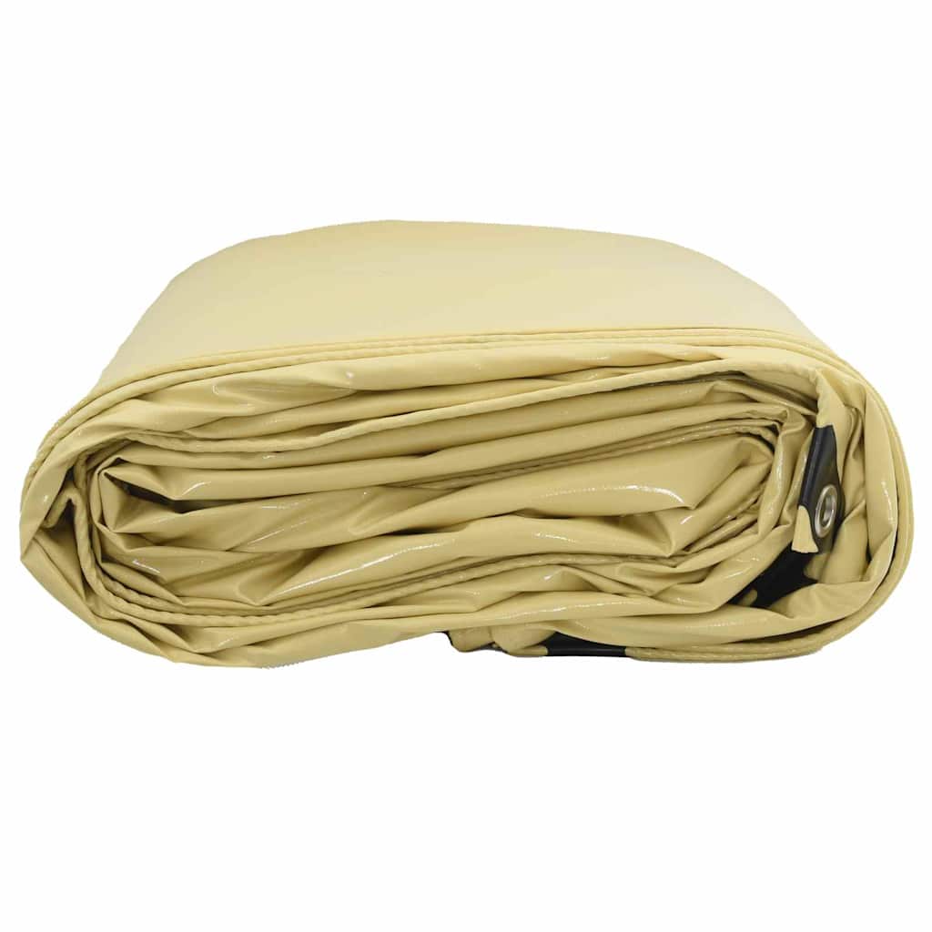 Tarpaulin 650g / m² Beige 4 x 5 m Lærred med PVC-belægning