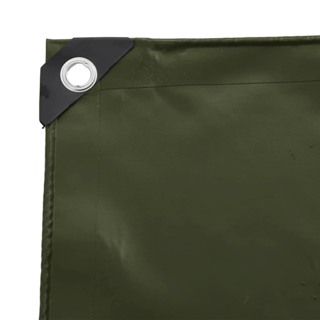 Tarpaulin 650g / m² Oliven grøn 5 x 8 m Lærred med PVC-belægning
