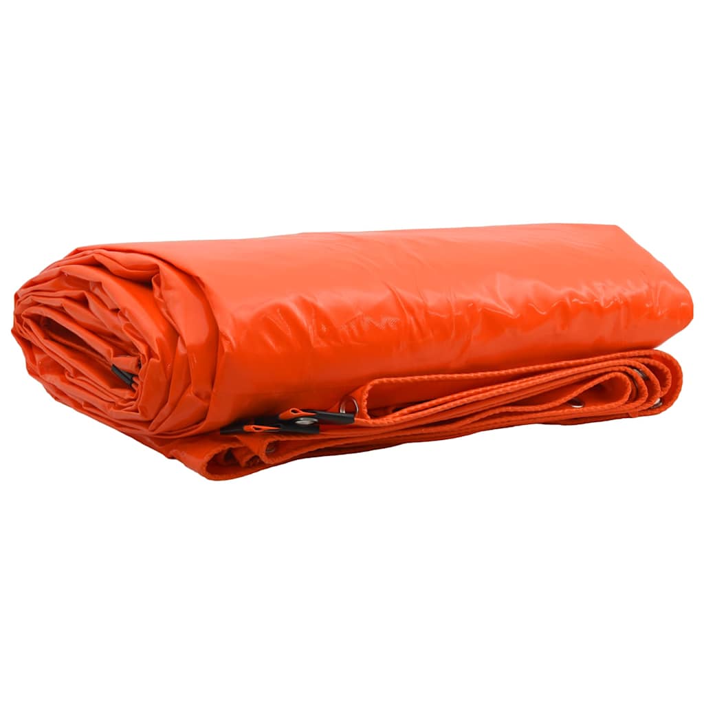 Tarpaulin 650g / m² Orange 3 x 6 m Lærred med PVC-belægning