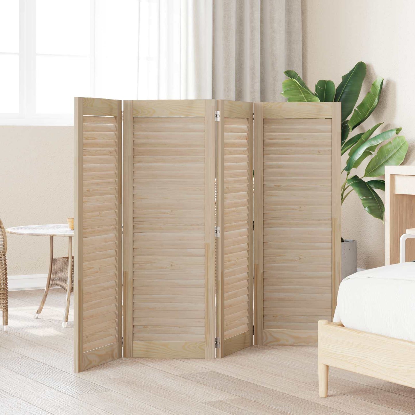 Skabsdør 4 pcs Naturfarvet 110 x 2,1 x 39,5 cm Massiv fyrretræ