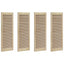 Skabsdør 4 pcs Naturfarvet 110 x 2,1 x 39,5 cm Massiv fyrretræ