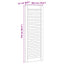 Skabsdør 4 pcs Naturfarvet 110 x 2,1 x 39,5 cm Massiv fyrretræ