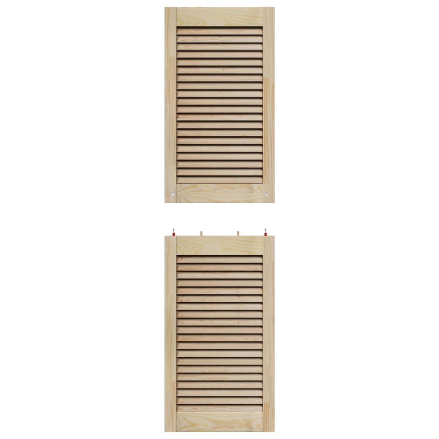 Skabsdør med dør 4 pcs Naturfarvet 140,5 x 2,1 x 39,5 cm