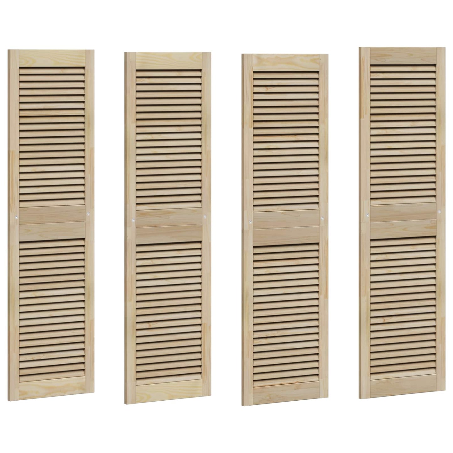 Skabsdør med dør 4 pcs Naturfarvet 140,5 x 2,1 x 39,5 cm