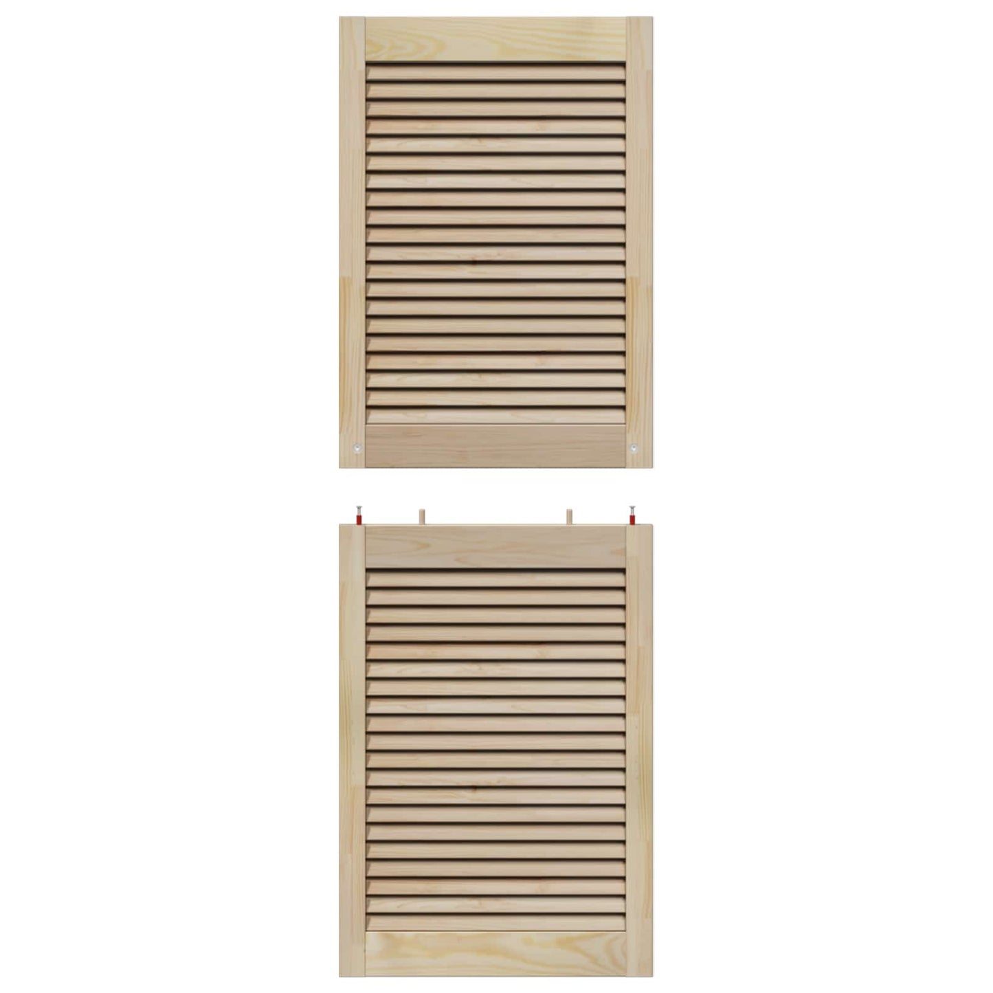 Skabsdør med dør 4 pcs Naturfarvet 49,5 x 2,1 x 140,5 cm