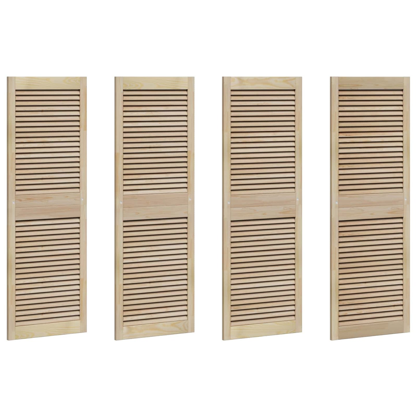 Skabsdør med dør 4 pcs Naturfarvet 49,5 x 2,1 x 140,5 cm