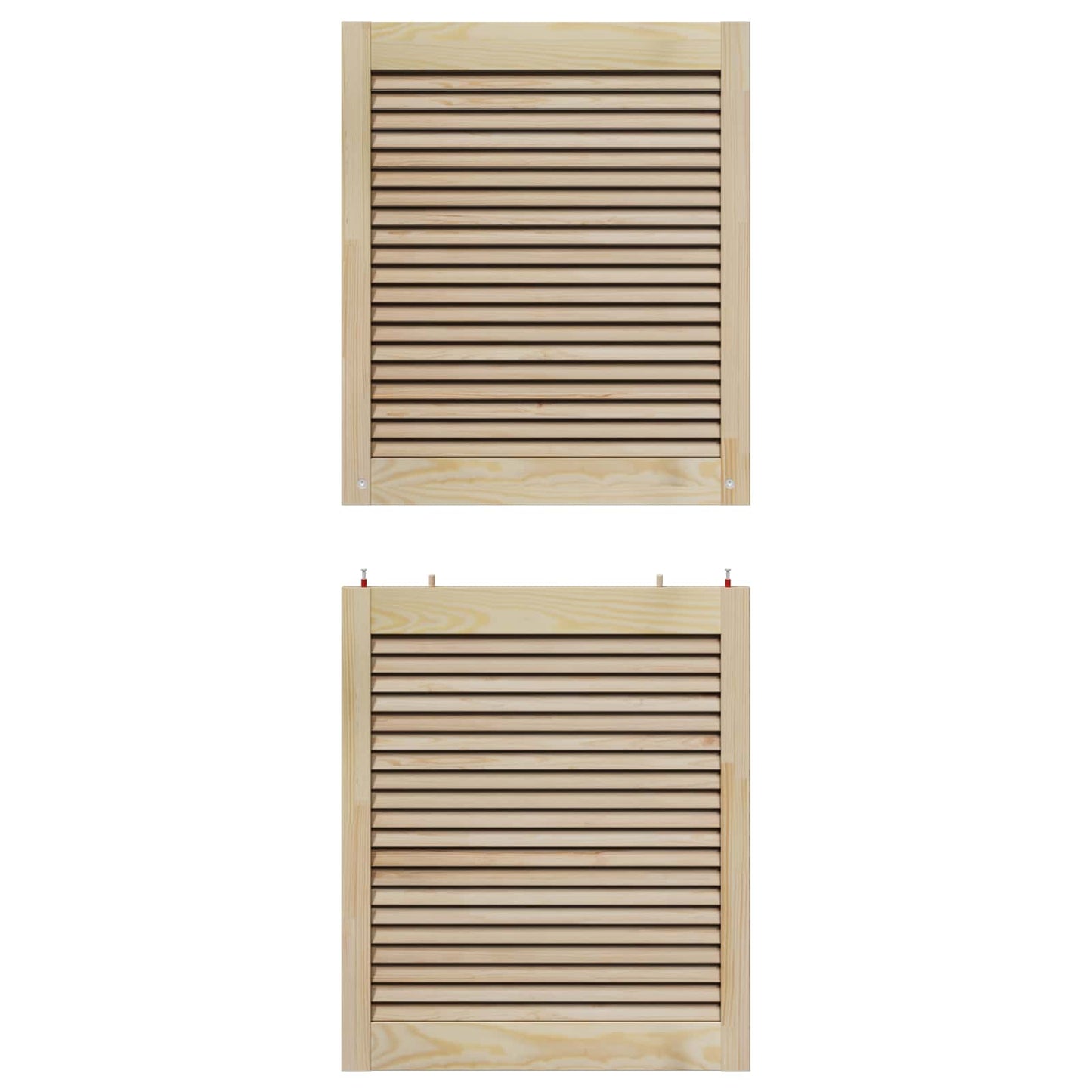 Skabsdør med dør 4 pcs Naturfarvet 140,5 x 2,1 x 59,5 cm