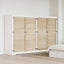 Skabsdør med dør 4 pcs Naturfarvet 140,5 x 2,1 x 59,5 cm