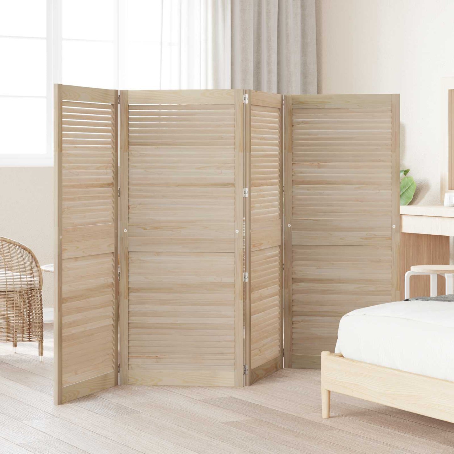 Skabsdør med dør 4 pcs Naturfarvet 140,5 x 2,1 x 59,5 cm