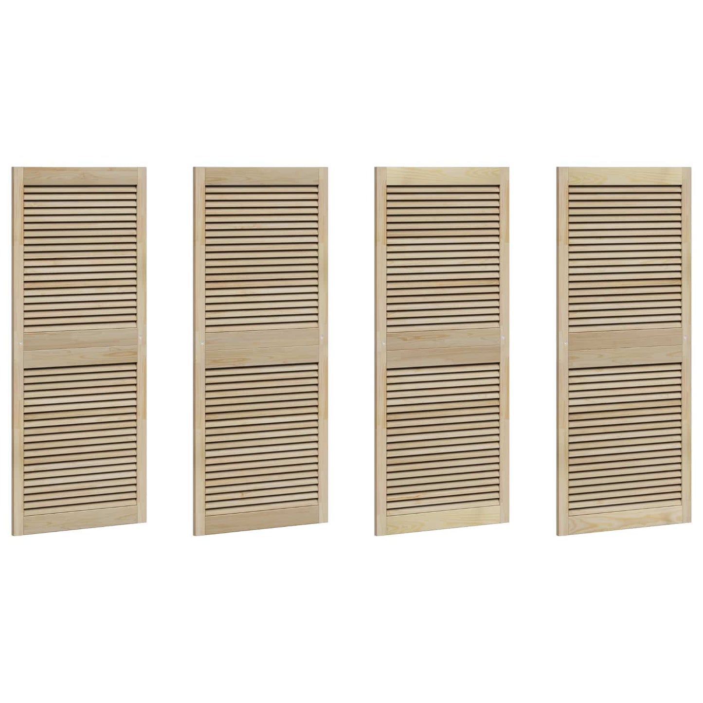 Skabsdør med dør 4 pcs Naturfarvet 140,5 x 2,1 x 59,5 cm