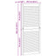 Skabsdør med dør 4 pcs Naturfarvet 140,5 x 2,1 x 59,5 cm