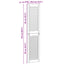 Skabsdør 4 pcs Naturfarvet 170 x 2,1 x 39,5 cm Massiv fyrretræ