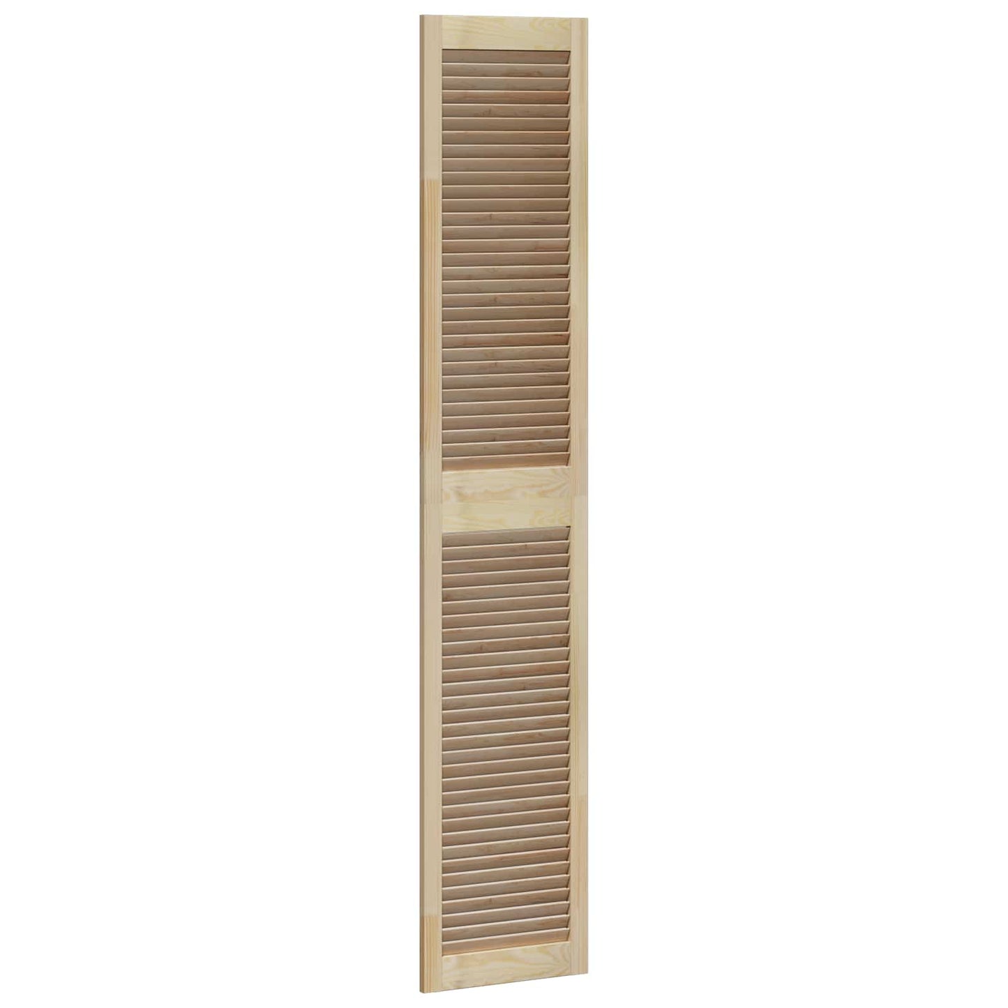 Skabsdør 4 pcs Naturfarvet 201 x 2,1 x 39,5 cm Massiv fyrretræ