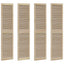 Skabsdør 4 pcs Naturfarvet 201 x 2,1 x 49,5 cm Massiv fyrretræ