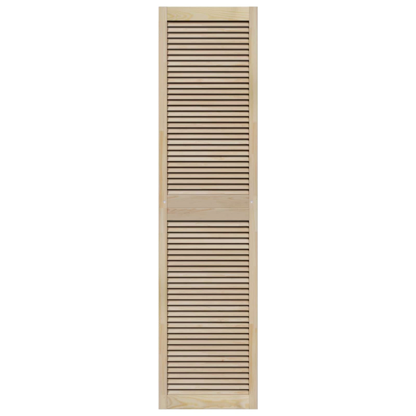 Skabsdør 4 pcs Naturfarvet 201 x 2,1 x 49,5 cm Massiv fyrretræ
