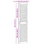 Skabsdør 4 pcs Naturfarvet 201 x 2,1 x 49,5 cm Massiv fyrretræ