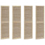 Skabsdør 4 pcs Naturfarvet 201 x 2,1 x 59,5 cm Massiv fyrretræ