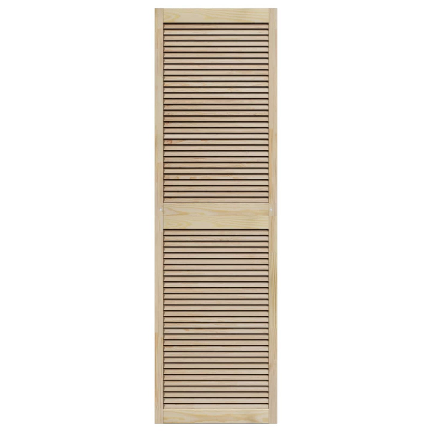 Skabsdør 4 pcs Naturfarvet 201 x 2,1 x 59,5 cm Massiv fyrretræ