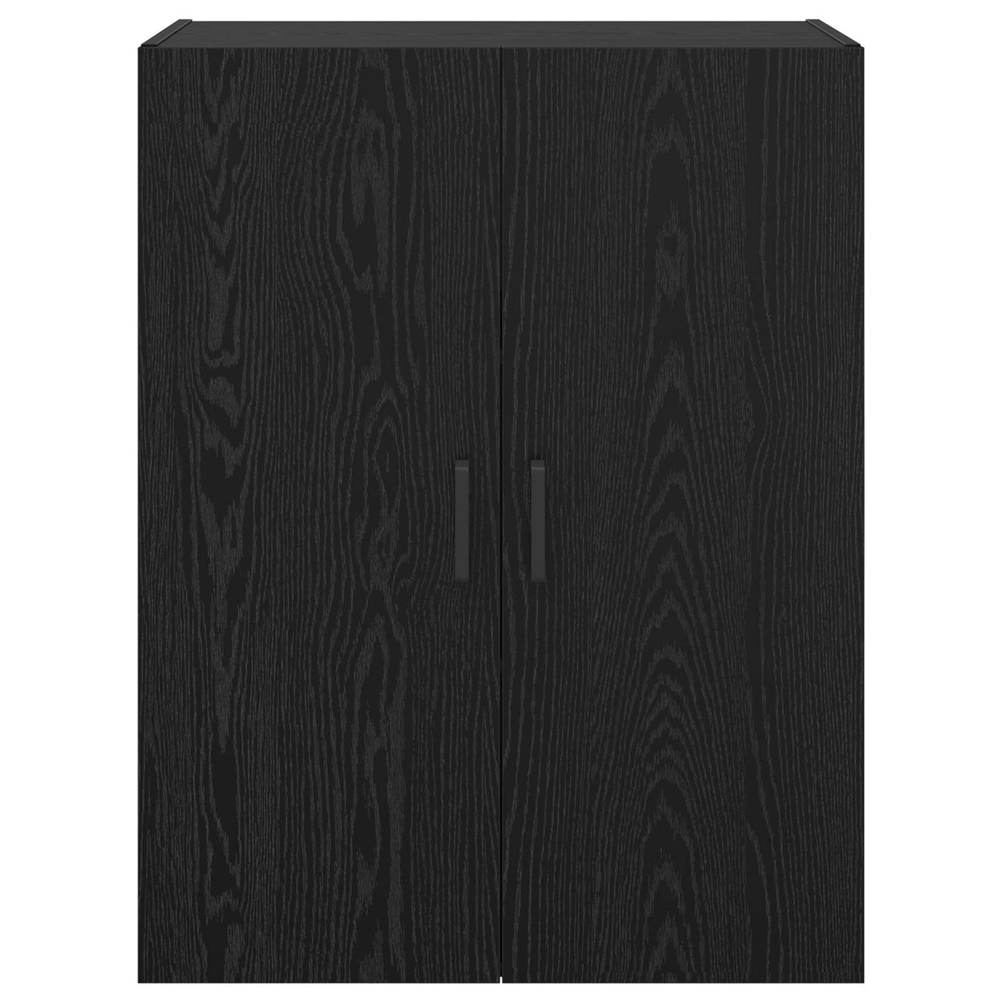 Vægmonteret skab Vægmonteret 2 pcs Sort eg 69,5 x 34 x 90 cm