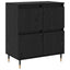 Opbevaringsskab 3 pcs Sort eg 60 x 35 x 70 cm