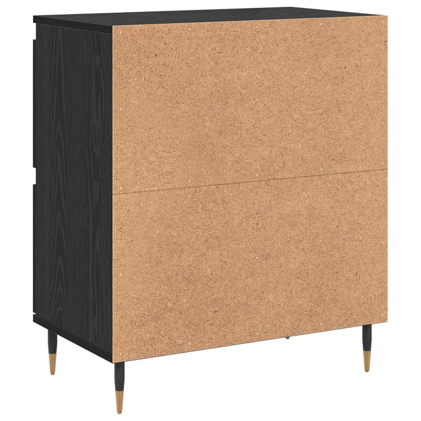 Opbevaringsskab 3 pcs Sort eg 60 x 35 x 70 cm