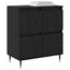 Opbevaringsskab 3 pcs Sort eg 60 x 35 x 70 cm