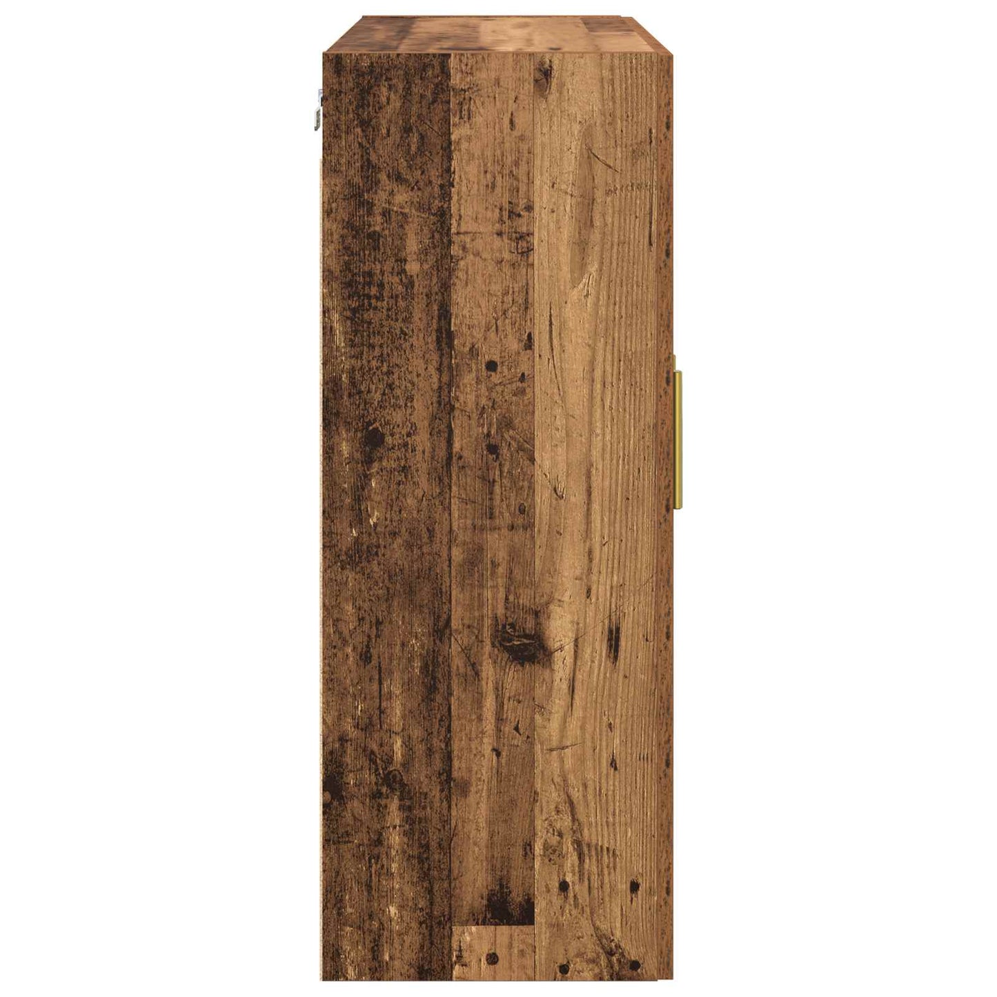 Vægmonteret skab 2 pcs Gammelt træ 69,5 x 34 x 90 cm
