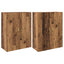 Vægmonteret skab 2 pcs Gammelt træ 69,5 x 34 x 90 cm